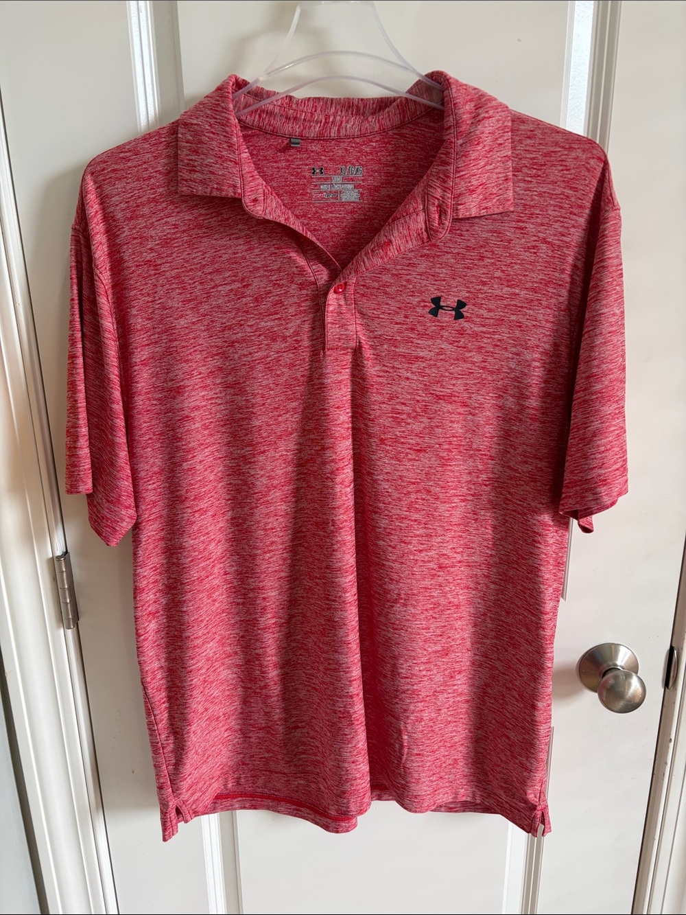 Under Armour Men's Heathered Red Polo Size XL